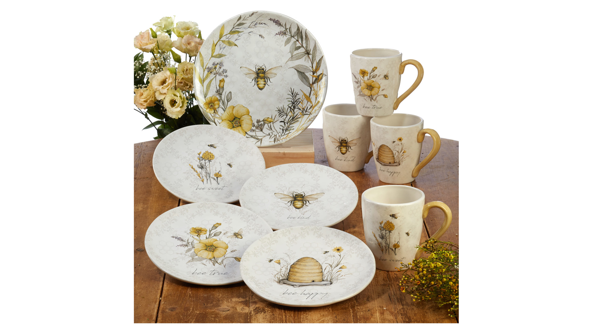 10672176 Certified International Тарелка закусочная Certified Int. Пчелки. Bee kind 21см, керамика Керамика  - Вид №3