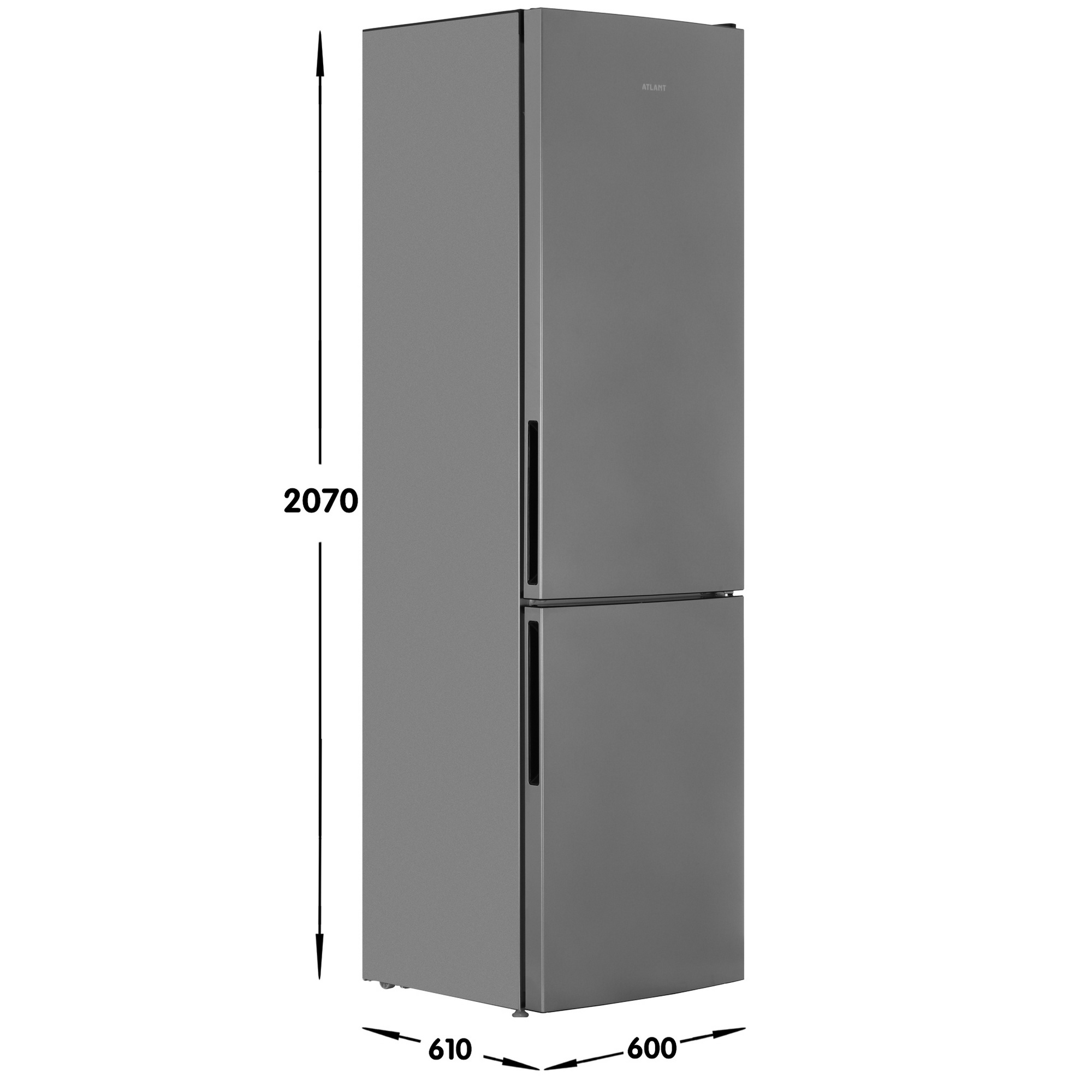 9031709 Холодильник с морозильником   ATLANT ХМ-4626-181 серебристый STDN-0071638 - Вид №6