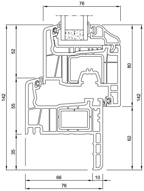 NURITH Распашная французская дверь из ПВХ sun-id-1468247 - Вид №3