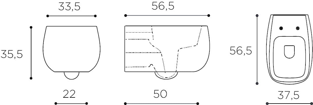 Керамические подвесные сантехники ARBLU Flò ARCH-00097528 - Вид №2