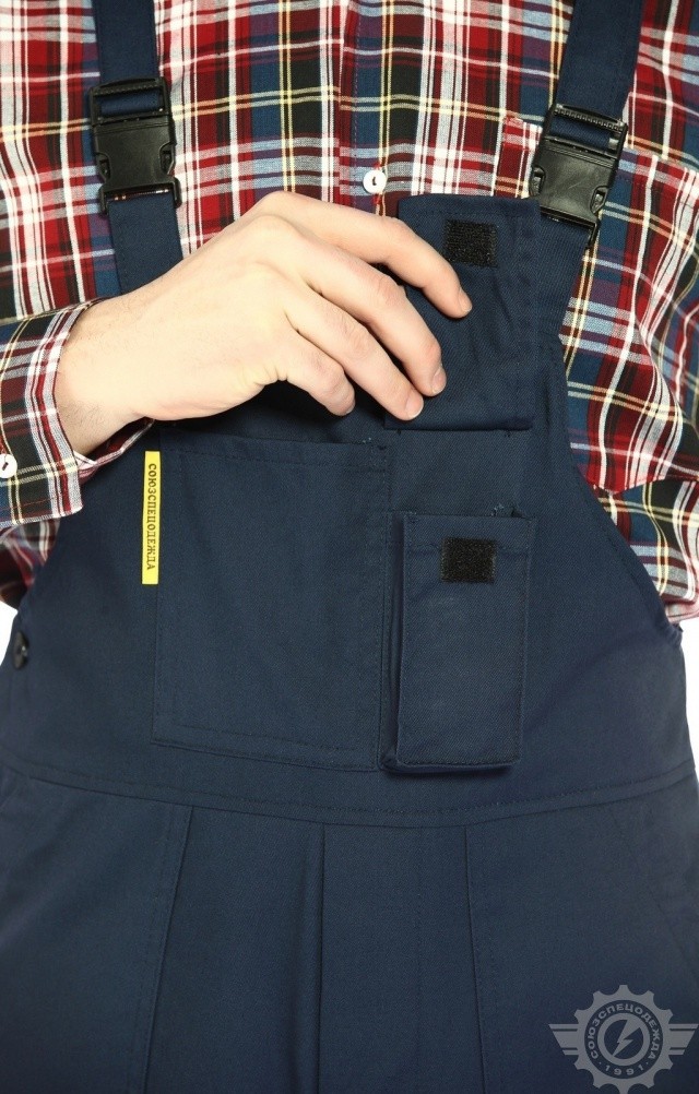 65640 Полукомбинезон "Эксперт-2" темно-синий  Летняя спецодежда  размер 60-62/170-176  - Вид №8