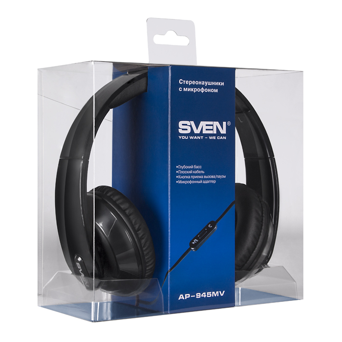 SV-0410945MVBK Наушники с микрофоном ap-945mv Sven Santreyd  - Вид №4