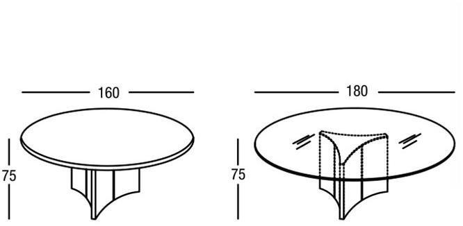Marac Круглый обеденный стол из хрусталя Etoile sun-id-1494895 - Вид №2