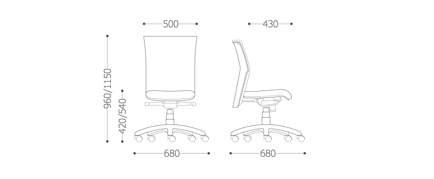Тканевый мягкий поворотный операционный стул VAGHI Morea Comfort ARCH-00065798 - Вид №3