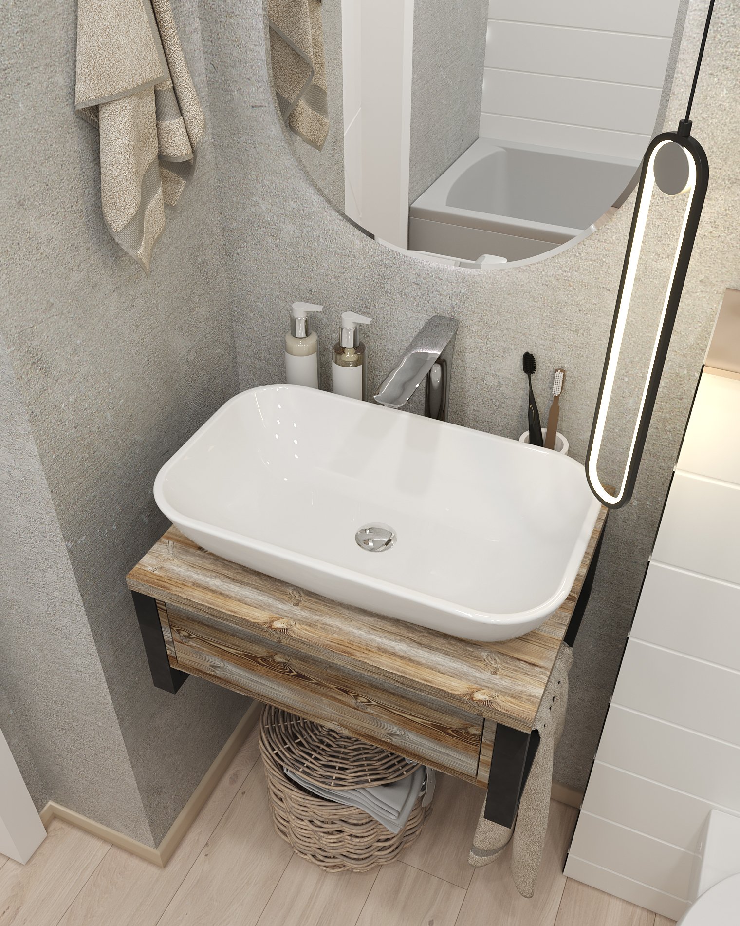 Тумба GRUNGE LOFT 60П 1в.я Дуб Намибия 1 Marka Ц0000001579 - Вид №1