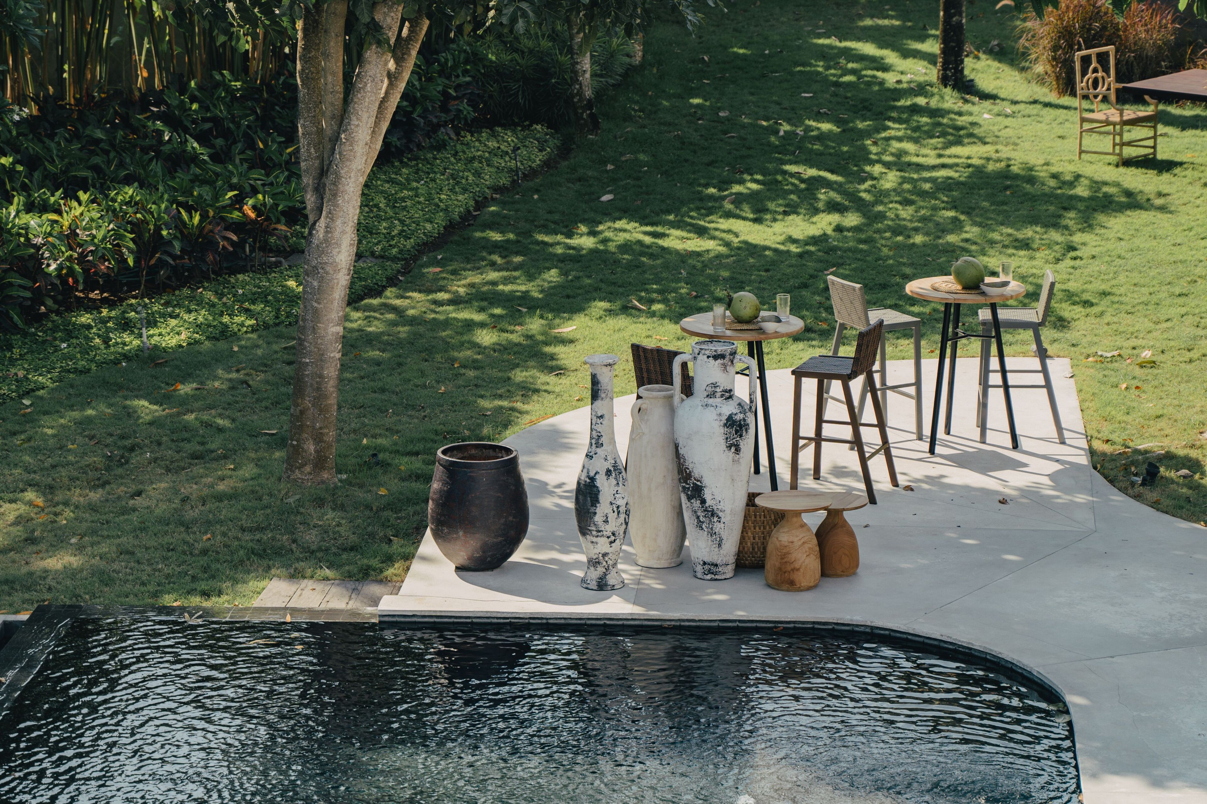 Высокий круглый стол из тикового дерева cbdesign Токио ARCH-00049414 - Вид №3