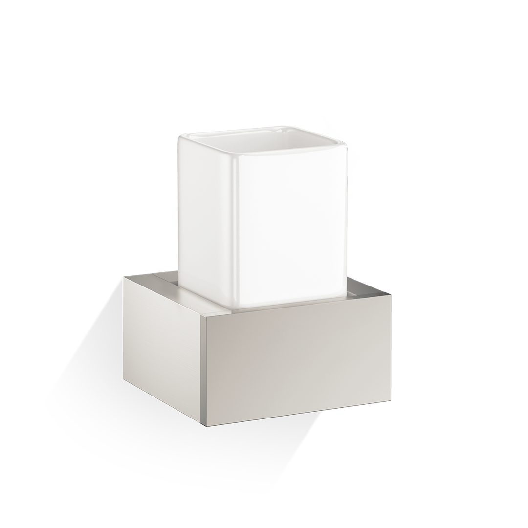 настенный стакан BK WMG DECOR WALTHER Хром / Фарфор белый 591900 Brick - Вид №1