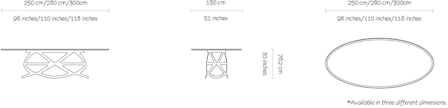 MORADA Овальный обеденный стол из мрамора и металла calacatta Crown Crown dto - Вид №4