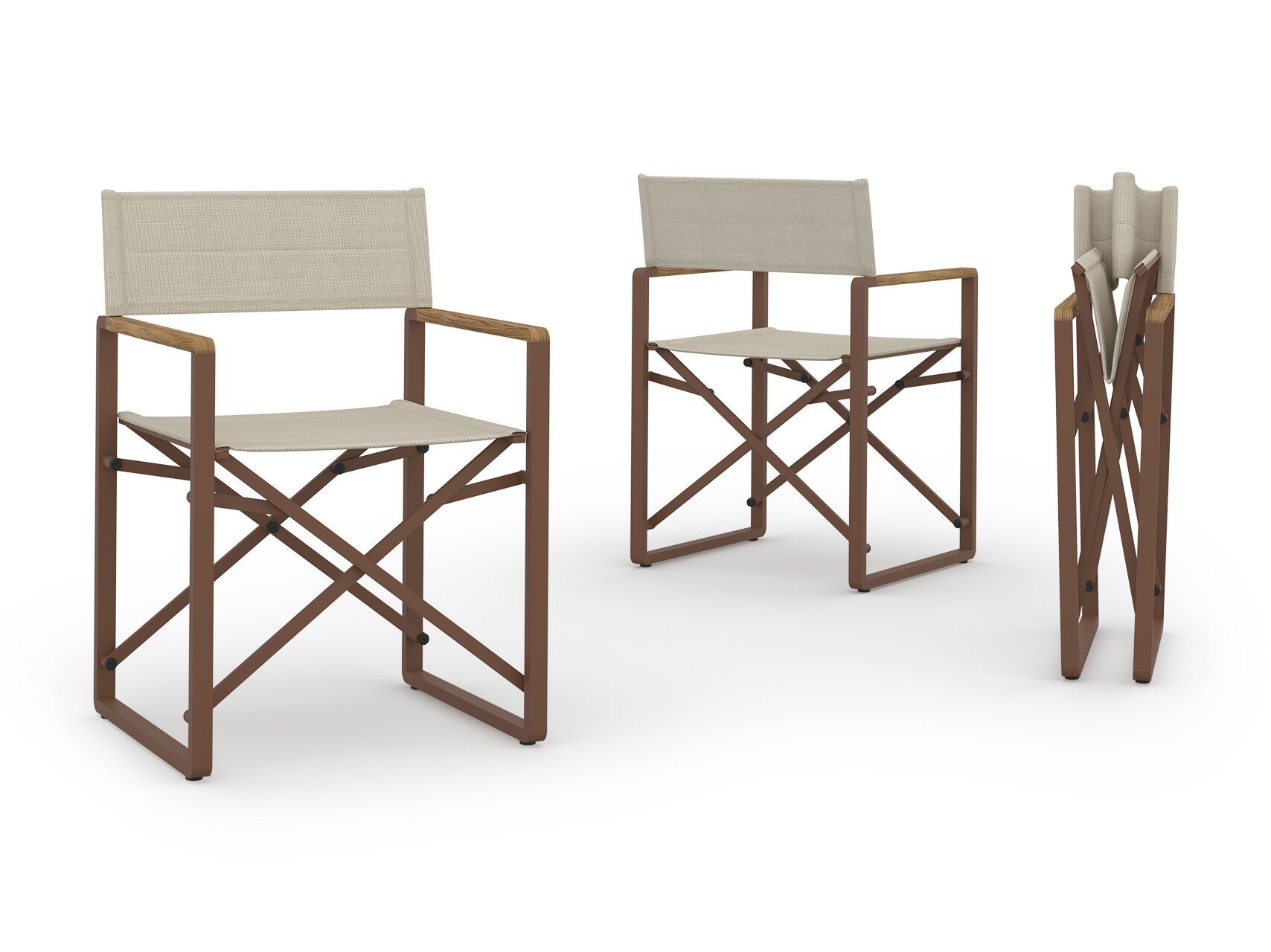 Складной стул директора с подлокотниками из тикового дерева MAMAGREEN Prado ARCH-00139055