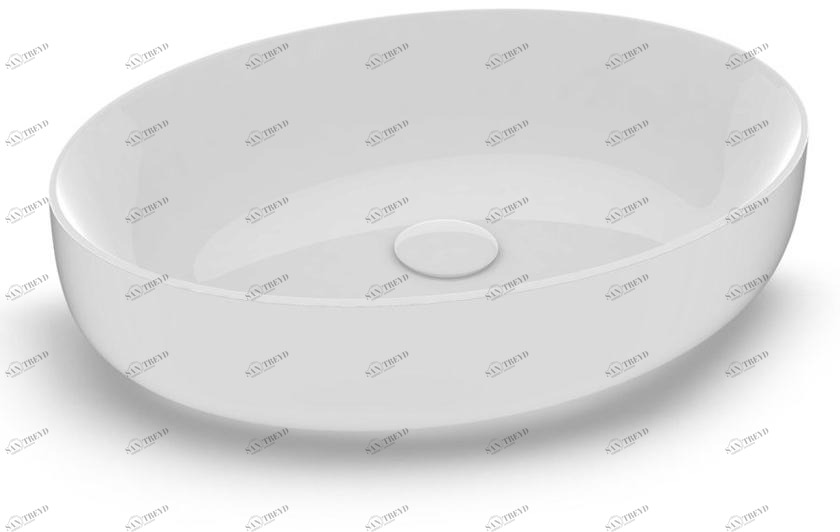 Met42060 Накладная раковина на столешницу  овальная Olympia Ceramica METAMORFOSI