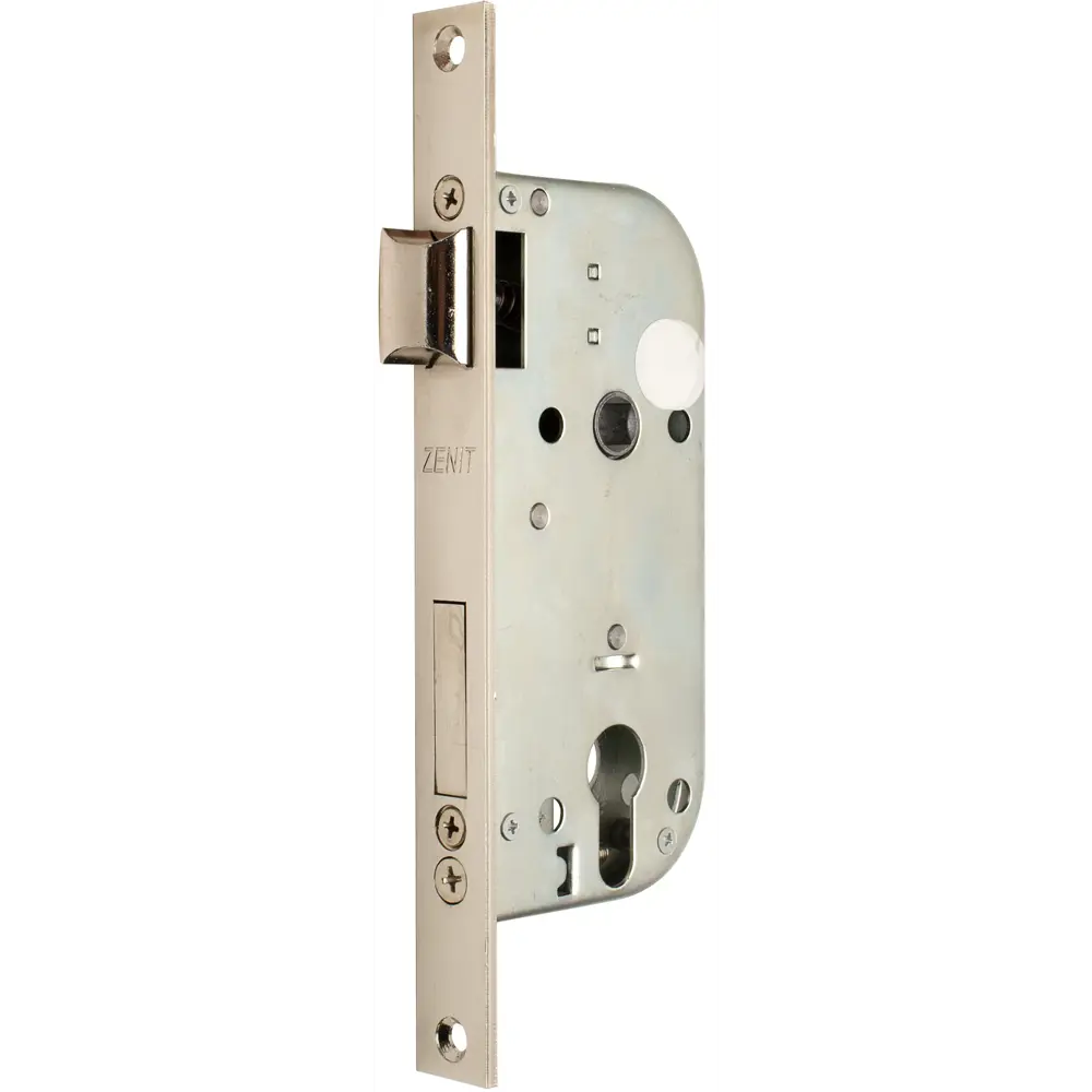 Замок врезной ЗЕНИТ ЗВ7-70 для легких дверей, хромированный 82490860 STLM-0028432