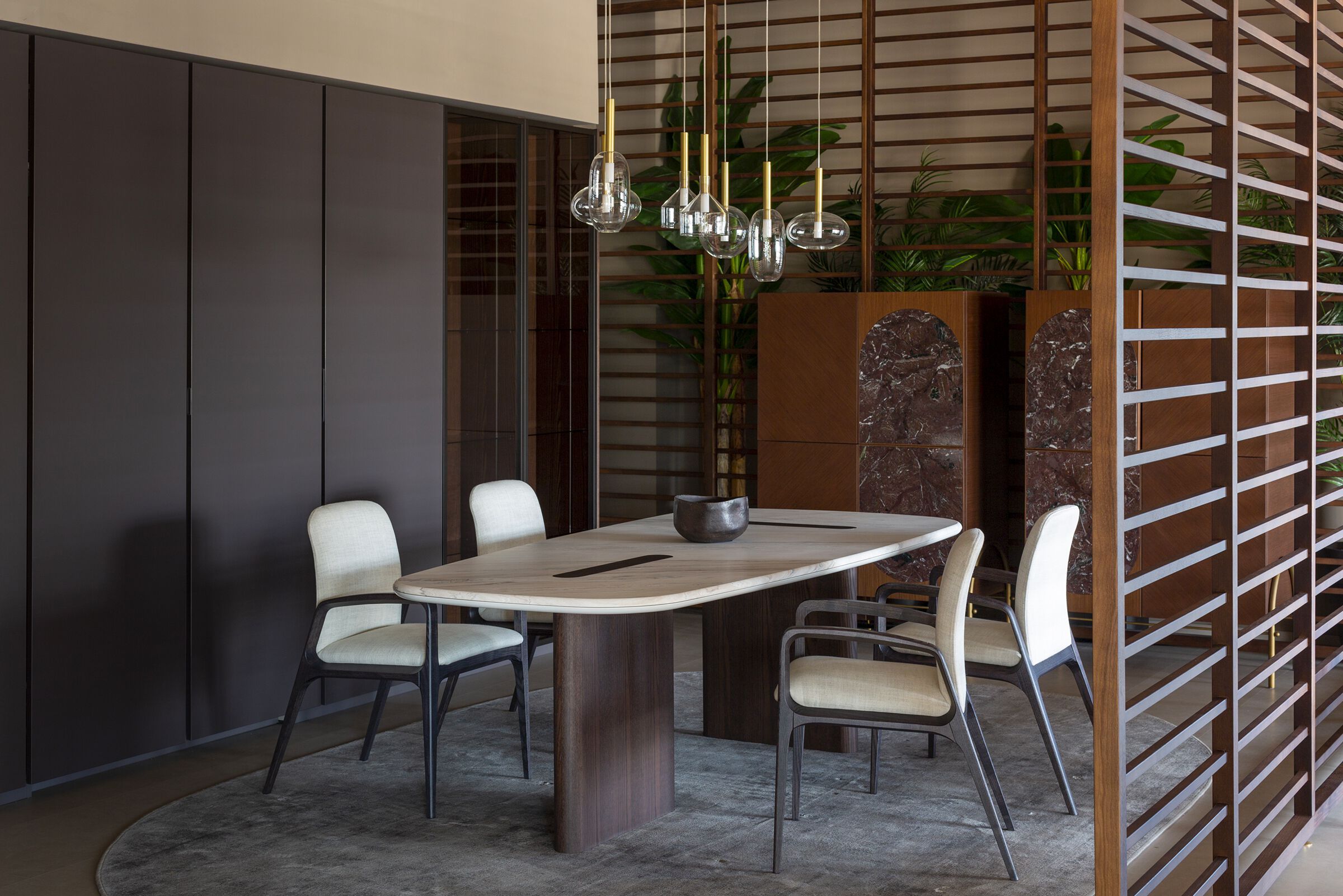 Обеденный стол из ясеня с деревянной или мраморной столешницей Carpanese Home Rising ARCH-00151782 - Вид №1