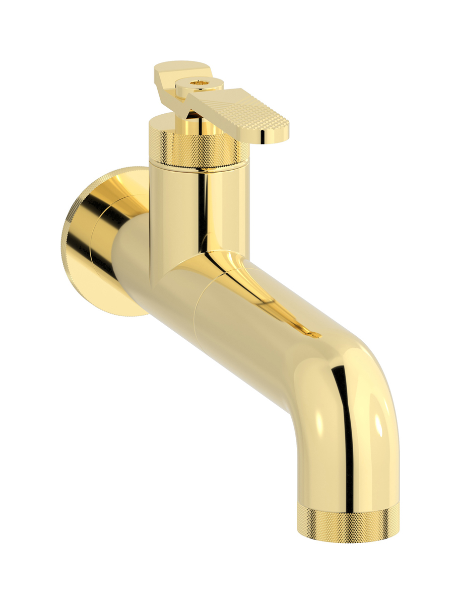 Встроенный в стену смеситель для раковины на 1 отверстие в комплекте с донным клапаном WE ARE IB b2209ii Pale Gold Bold