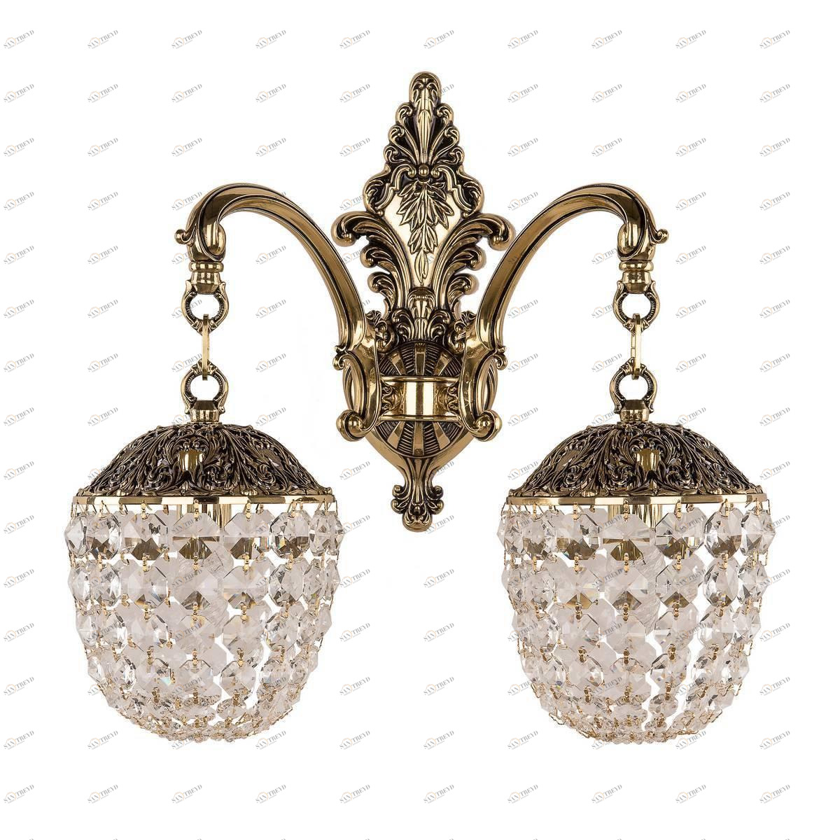 Бра настенное золотистое Bohemia Ivele 7209B14R BOHEMIA IVELE ПОД СТАРИНУ 00-3888985 Золото 