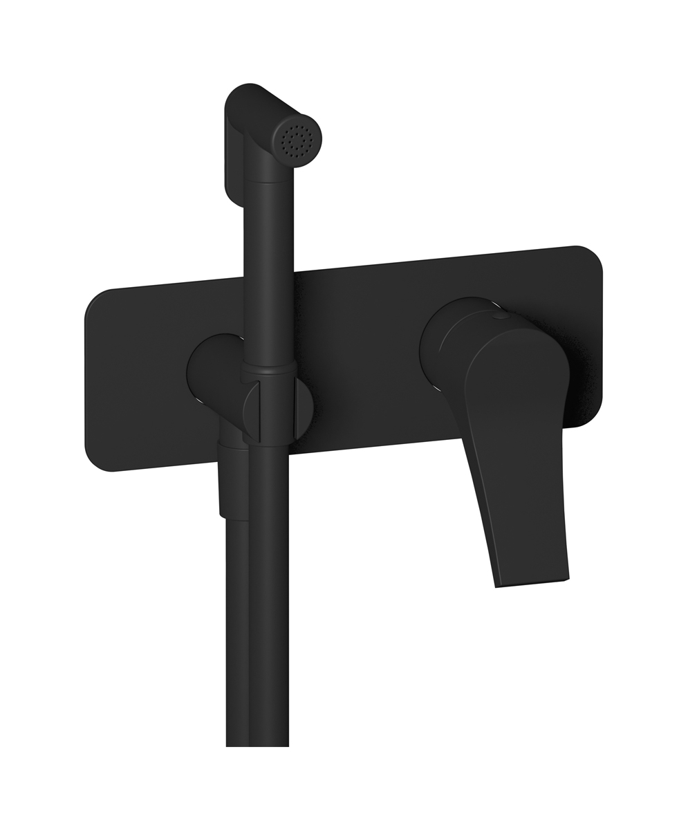 Внешние части гигенического душа со смесителем. WE ARE IB vn300np Matt Black Twitter