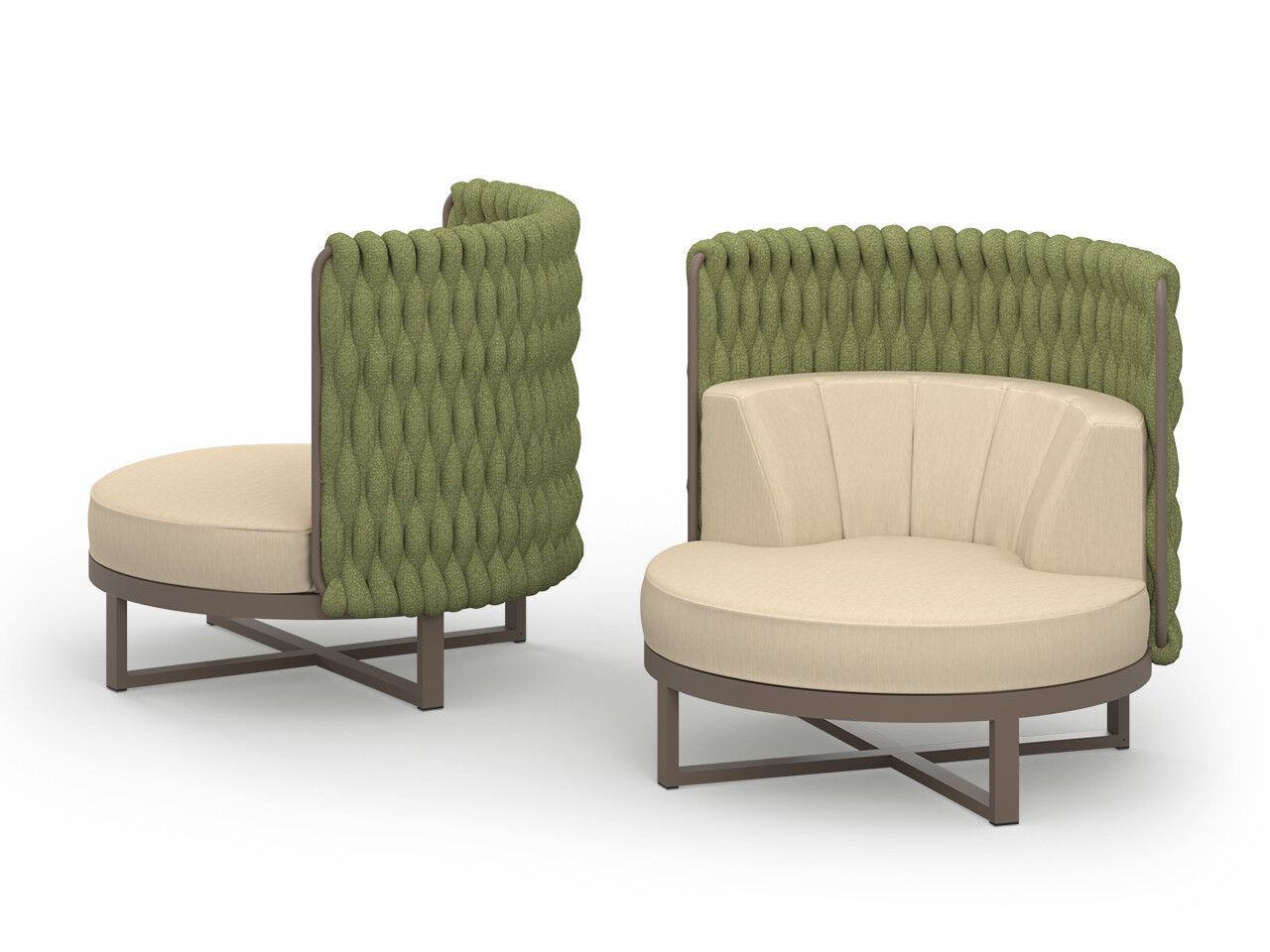 Тканевое садовое кресло с подлокотниками и высокой спинкой MAMAGREEN Munia ARCH-00149925 - Вид №8