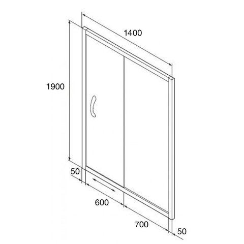 Orange E02-140TCR Душевое ограждение с раздвижной дверкой. &nbsp;Габариты 140х190 см хром Черный sun-id-1517008 - Вид №4