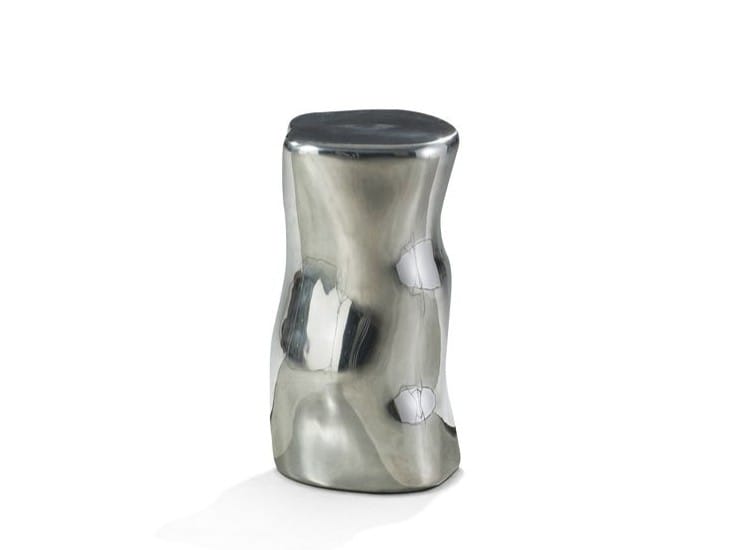 Высокий алюминиевый журнальный столик ROCHE BOBOIS дерево ARCH-00067734 - Вид №1