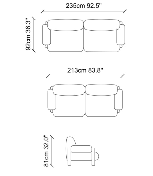 3-местный тканевый диван NDESIGN Ezora ARCH-00038243 - Вид №2