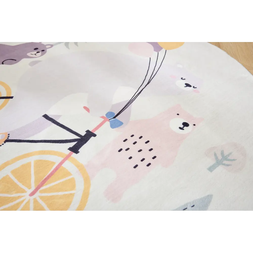 89370978 Ковер Kindora круг ø100 см полиэстер AZ-7 STLM-0830987 Santreyd  - Вид №4