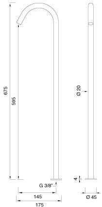 Ceadesign Излив из нержавеющей стали, установленный на террасе Free ideas Fre 207 - Вид №1