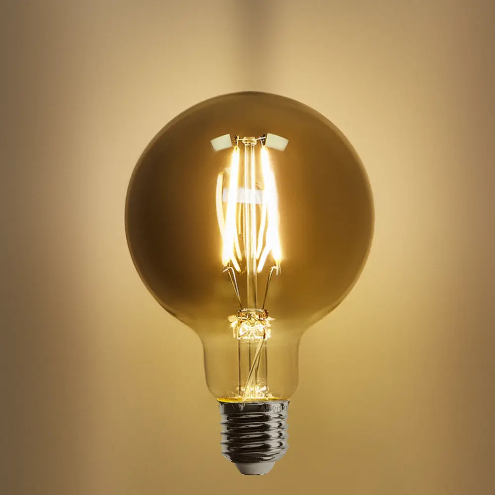 Декоративная филаментная лампа Voltega G95 дымчатый шар 8Вт E27 диммируемая 89345991 STLM-1497315