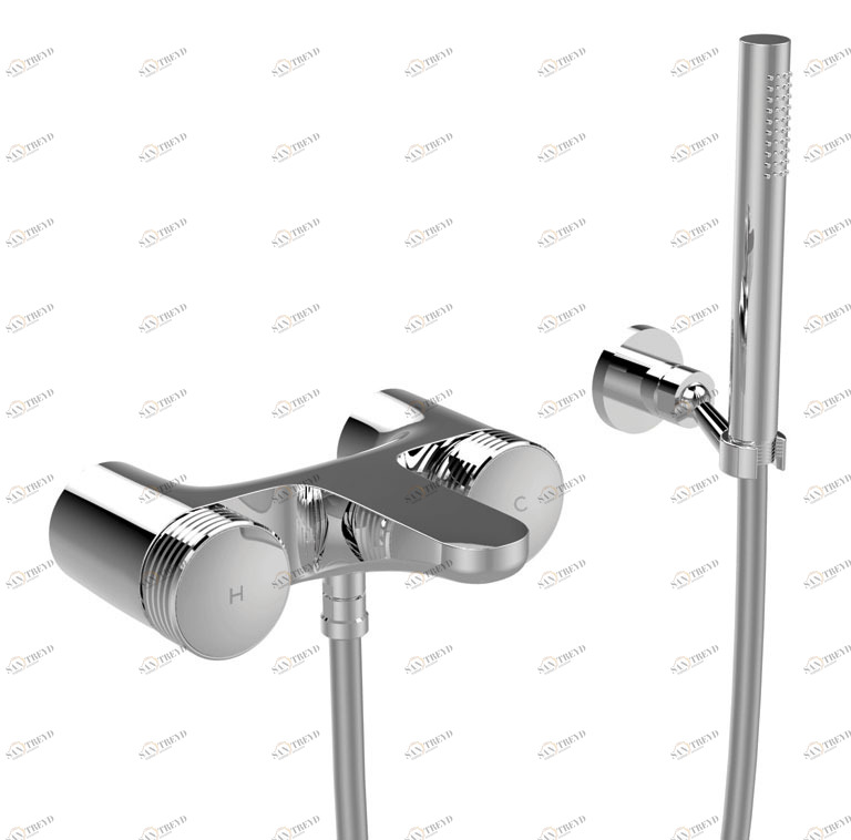 F5604 Смеситель для ванны внешнего монтажа с душевым комплектом FIMA CARLO FRATTINI Texture Collection 