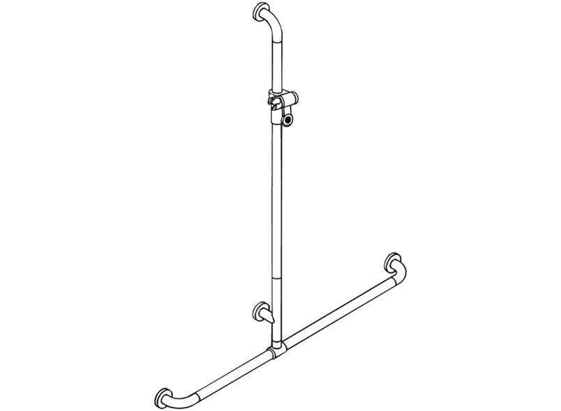 801.35.440 Поручень для душа с выдвижным держателем для душа HEWI Greifen  - Вид №2