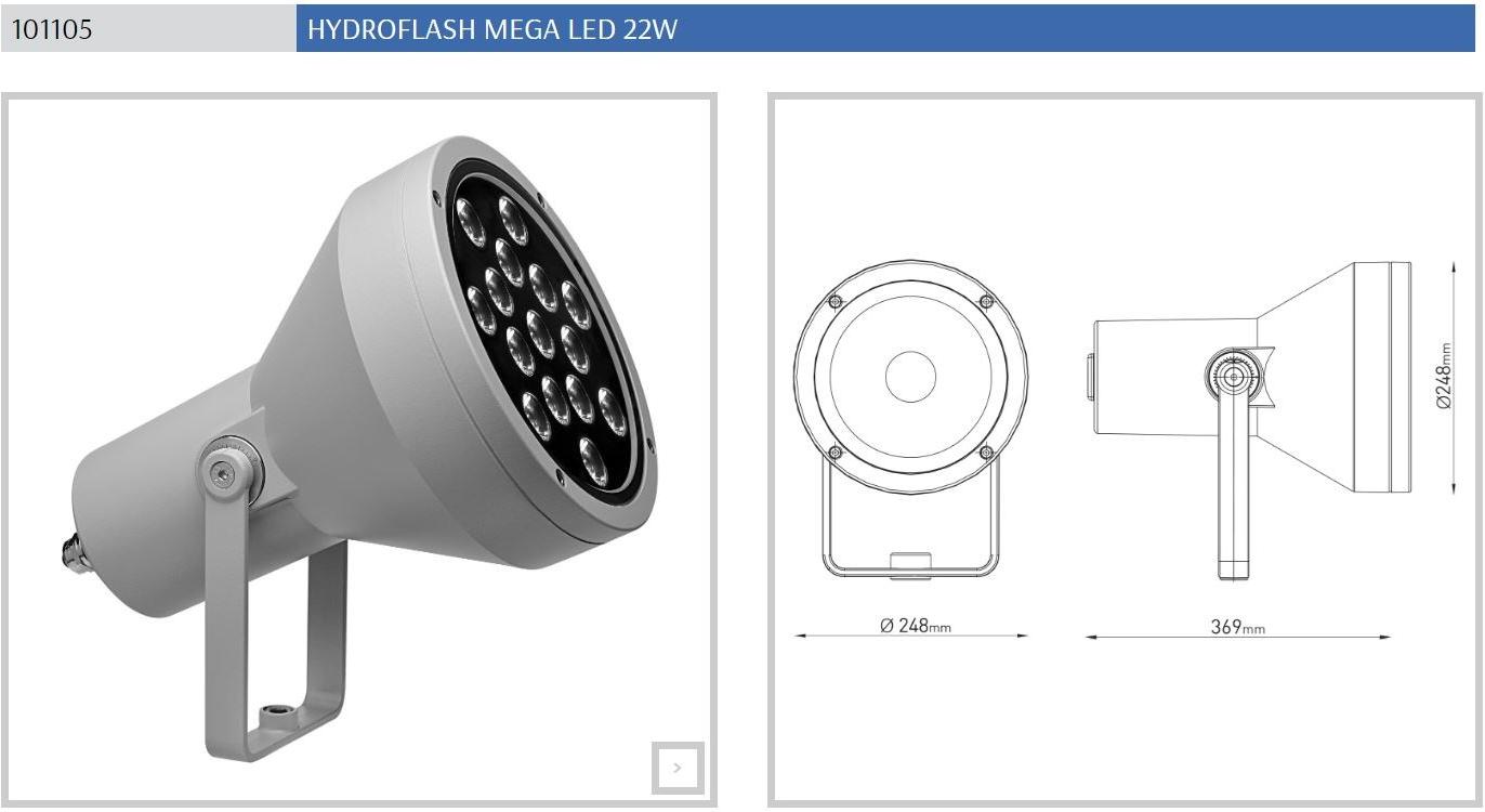 PUK Регулируемый светодиодный проектор для улицы из литого под давлением алюминия Hydroflash sun-id-1437644 - Вид №12