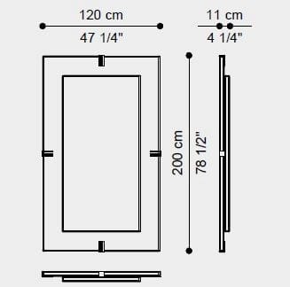 Прямоугольное зеркало с рамкой из ткани и стекла ETRO Home Interiors RENÉ ARCH-00114332 - Вид №3