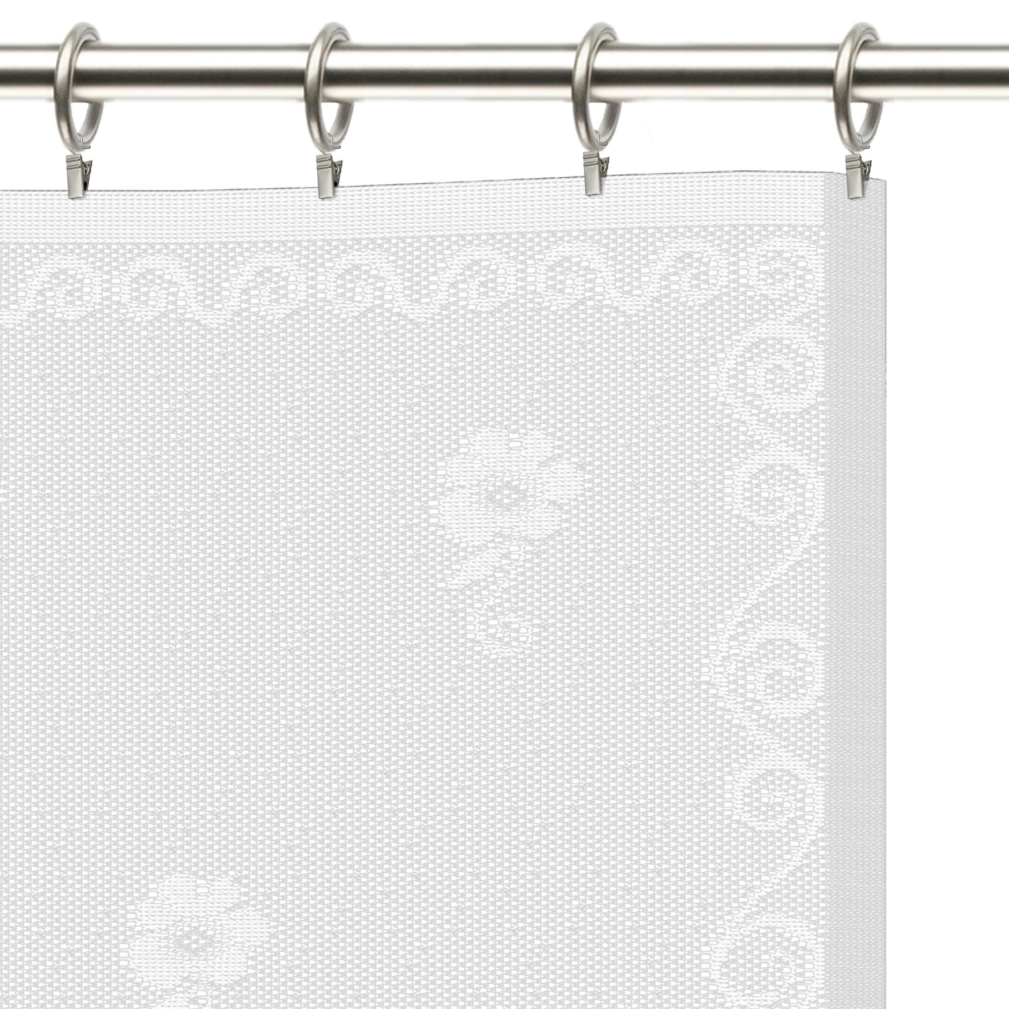 13213080 Занавеска для кухни «Цветочки», 170х140 см, жаккард, цвет белый Santreyd  - Вид №4