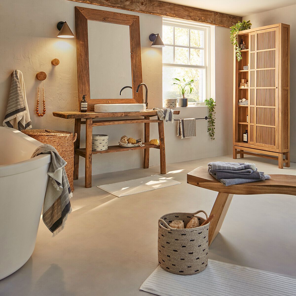 Прямоугольная консоль из вяза с полками AMPM ARCH-00137149 - Вид №6