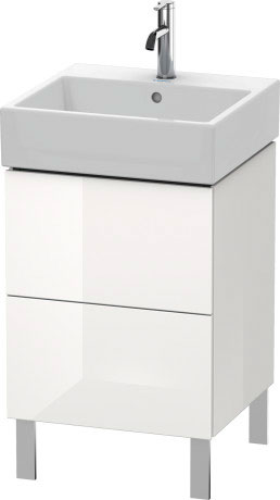 LC677405353 Тумбочка напольная L-Cube #LC6774 484 x 459 мм Каштан темный, декор Duravit - Вид №2