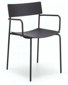 Midj Штабелируемый деревянный стул с подлокотниками Mito