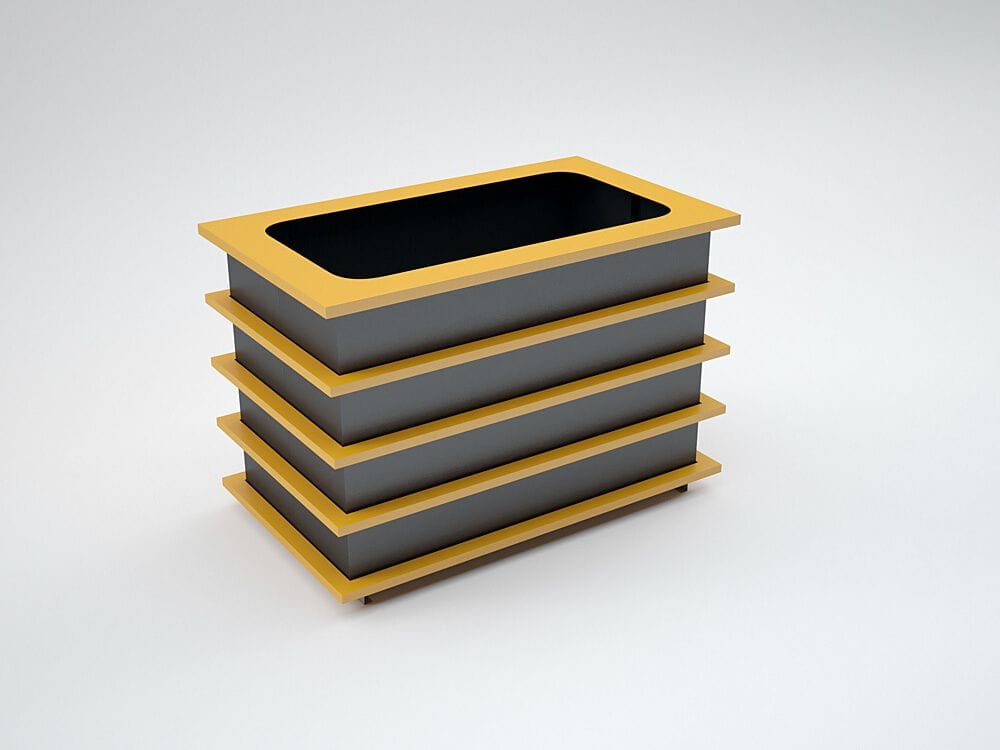 Прямоугольная плантатор из листового металла CITYSì TOWER ARCH-00109270