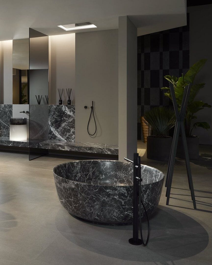 Круглая ванна в центре комнаты из мрамора Antoniolupi ORION ARCH-00130071 - Вид №3