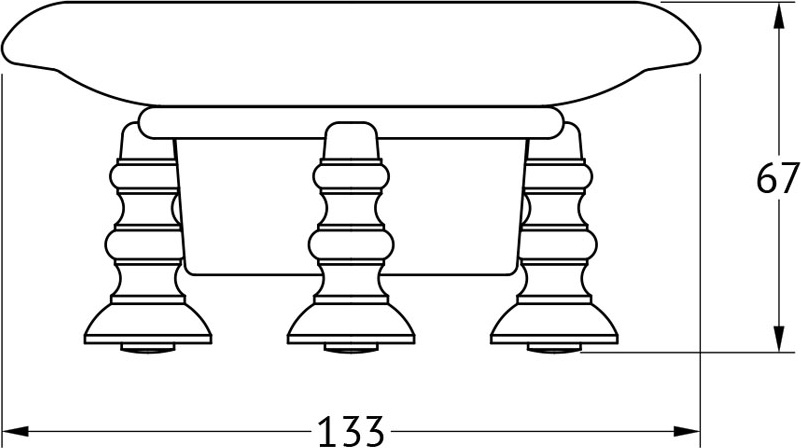 STI 228 Держатель с мыльницей настольный 3SC STILMAR GOLD Treesseci 3SC - Вид №1