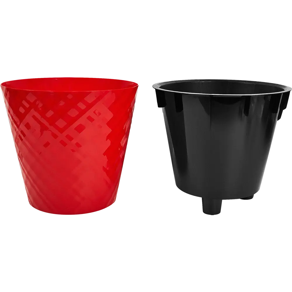 Горшок цветочный Ingreen Manhattan ø19 h17.3 см v3.3 л пластик красный STLM-2179962 - Вид №1