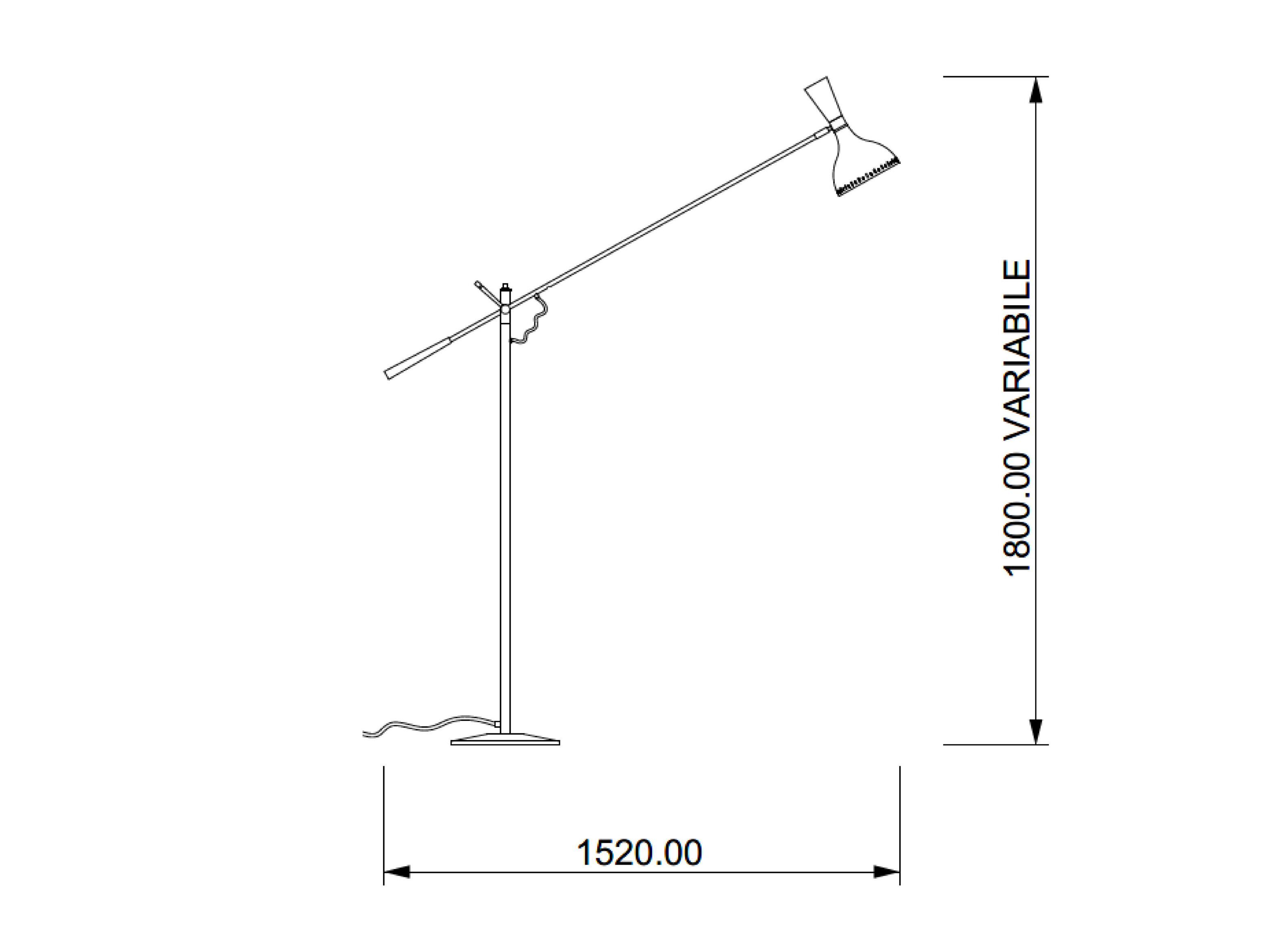 Регулируемая металлическая светодиодная напольная лампа Lampex Italiana Bell ARCH-00077766 - Вид №2