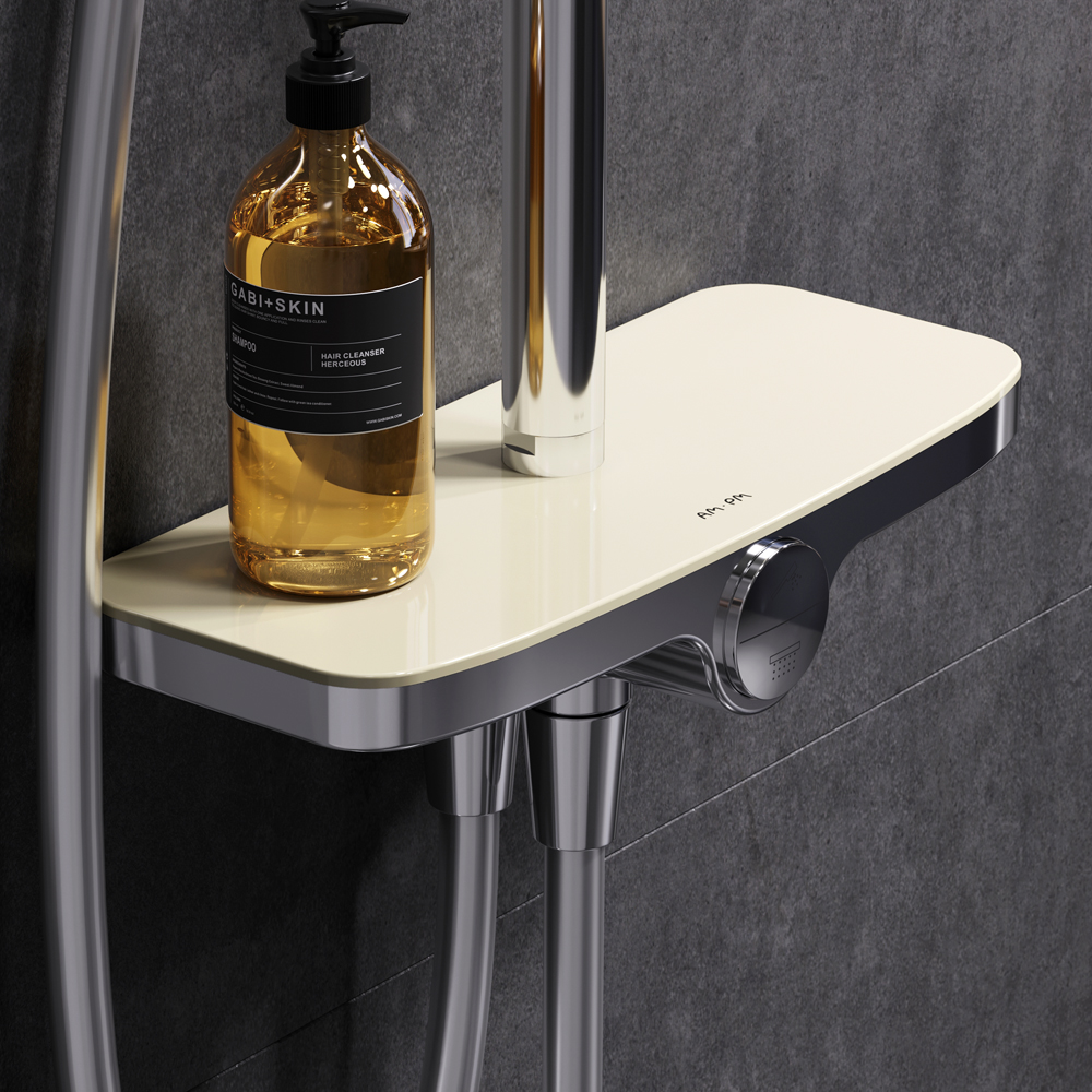 F0780200 душ.система: верхн.душ 250мм ручной душ 120 мм 3 функции душ.штанга 1030-1460 мм AM.PM Like - Вид №4