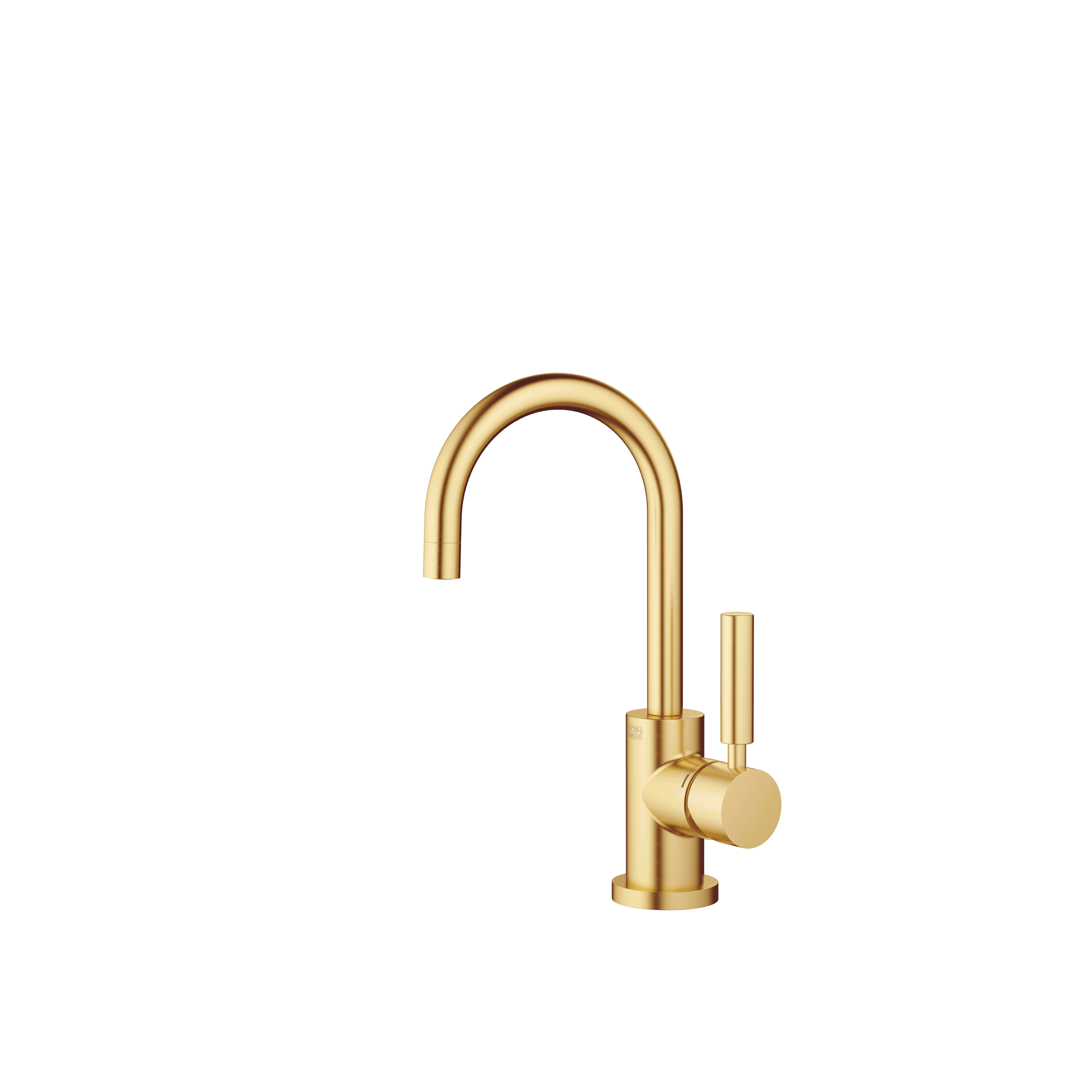 TARA Смеситель для раковины, однорычажный, с донным клапаном - Brushed Durabrass (золото 23 карата) DornBracht 33500882-28