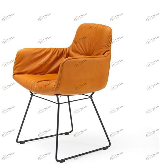 Freifrau Кожаное кресло с салазками и подлокотниками Leya sun-id-1450962