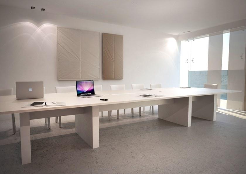 Elitable Стол для переговоров из фанерованной древесины с системой управления кабелями Star sun-id-1483573 - Вид №3