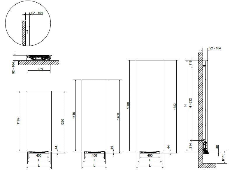 Настенный стальной полотенцесушитель Cordivari Design Neo Design ARCH-00152529 - Вид №2