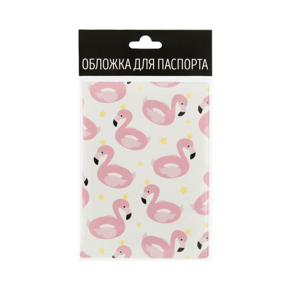 15236 Обложка для паспорта mix Flamingo Queen Santreyd 