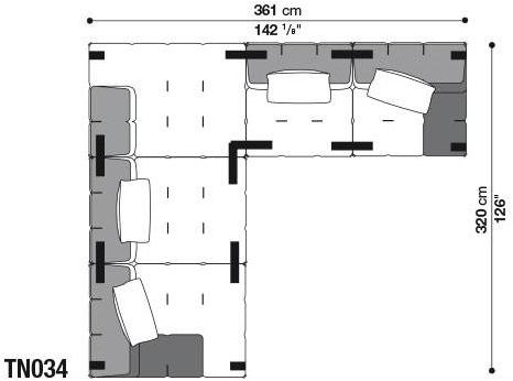 B&B Italia Модульный угловой диван из ткани Tufty-too sun-id-1506777 - Вид №18