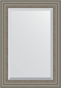 BY 1277 Зеркало с фацетом в багетной раме - римское серебро 88 mm EVOFORM Exclusive