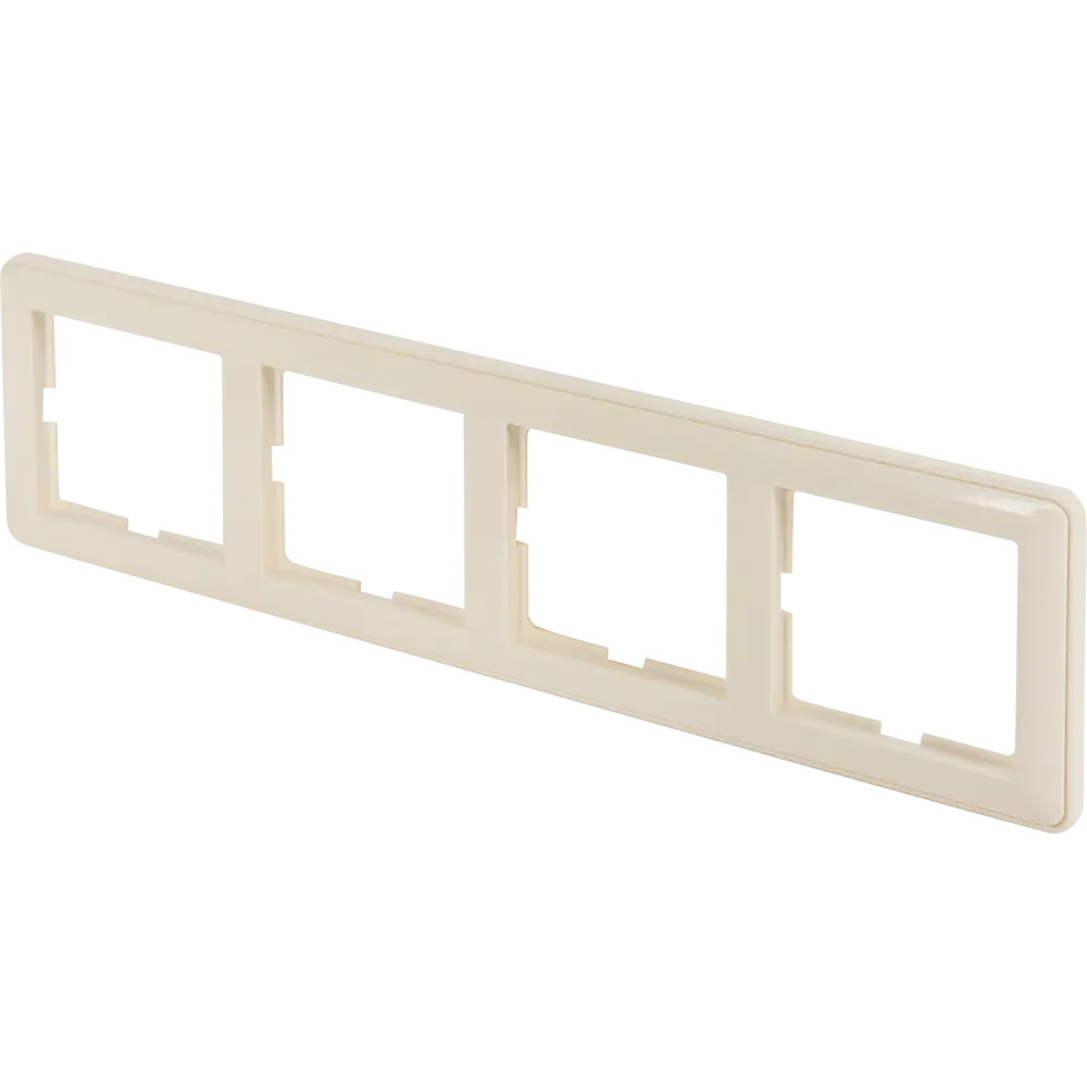 Рамка SYSTEME ELECTRIC W59 для розеток и выключателей на 4 модуля, слоновая кость 18799404 STLM-0012761 - Вид №1