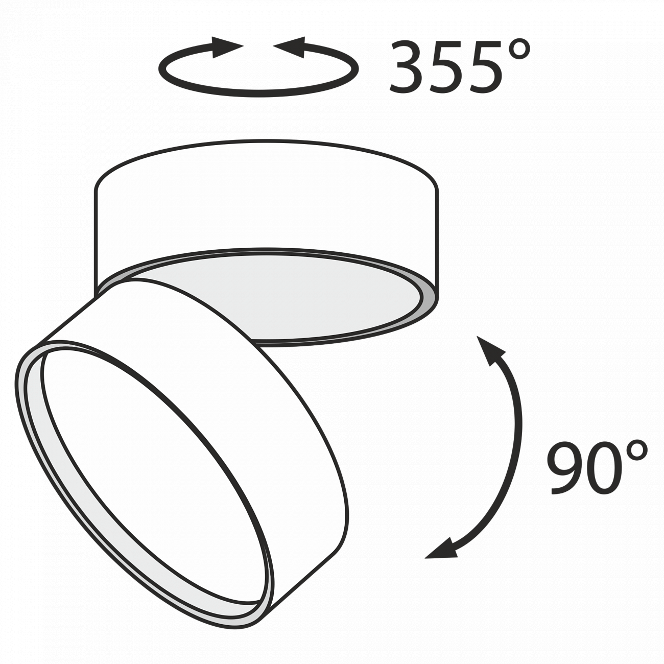 Спот потолочный светодиодный поворотный с алюминиевым плафоном 12 см белый Onda C024CL-L18W TECHNICAL CEILING & WALL, ЭЛИТНЫЕ 00-3957007 Белый  - Вид №2
