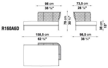 B&B Italia Outdoor Модульный угловой диван Ravel sun-id-1489537 - Вид №26